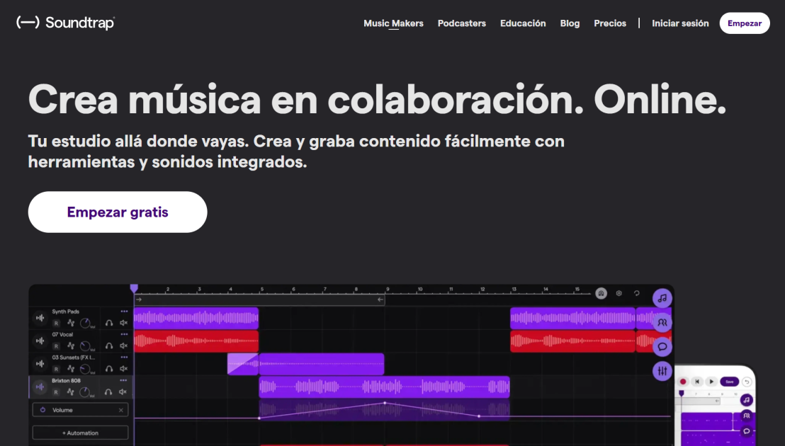 Soundtrap: tu estudio de música en línea 